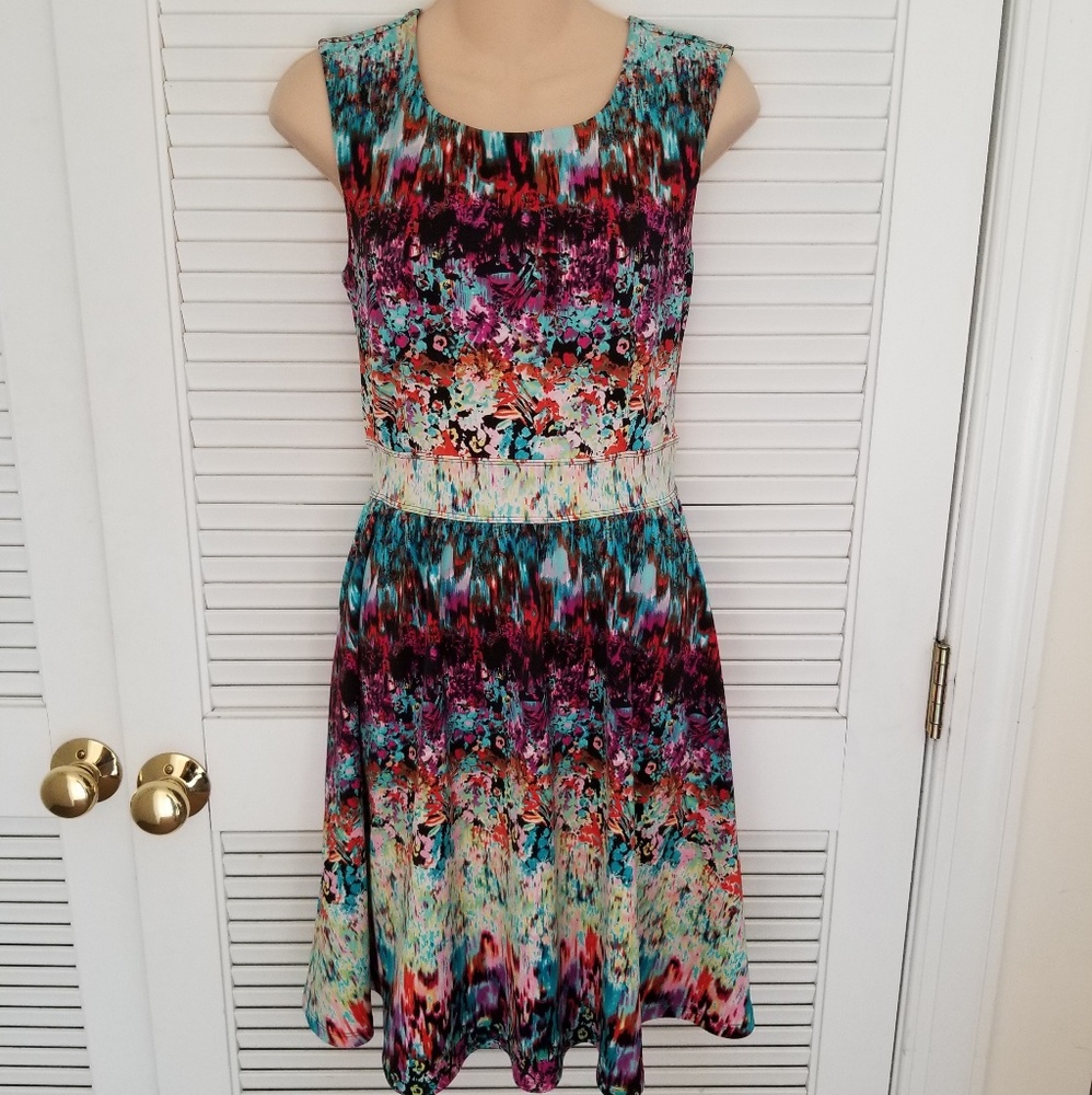 Cynthia Rowley dress abstract floral with pockets!